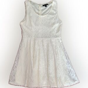 White Dress with Lace Cover